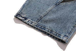 Star Denim Shorts , - Streetwear Shorts - Slick Street
