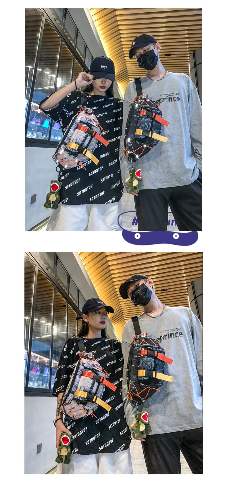 All Purpose Tie-Die Waist Bag , - Streetwear Bag - Slick Street