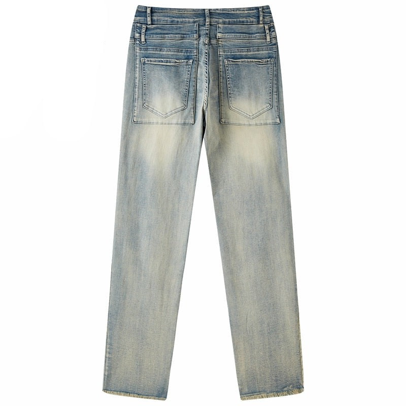 Retro Distressed Ankle Zipper Style Pants ,  - Streetwear Pants - Slick Street