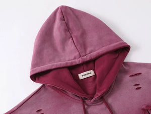 Distressed Tie-Dye Hoodie , - Streetwear Hoodie - Slick Street