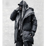 Long Zipper Style Padded Jacket Black, S - Streetwear Jacket - Slick Street