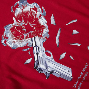 PLANET ONE SHOOT YOUR HEART T-Shirt , - Streetwear T-Shirts - Slick Street