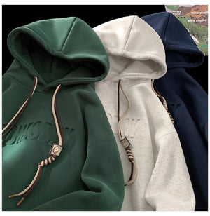 Drawstring Wednesday Embossed Letters Hoodie ,  - Streetwear Hoodie - Slick Street