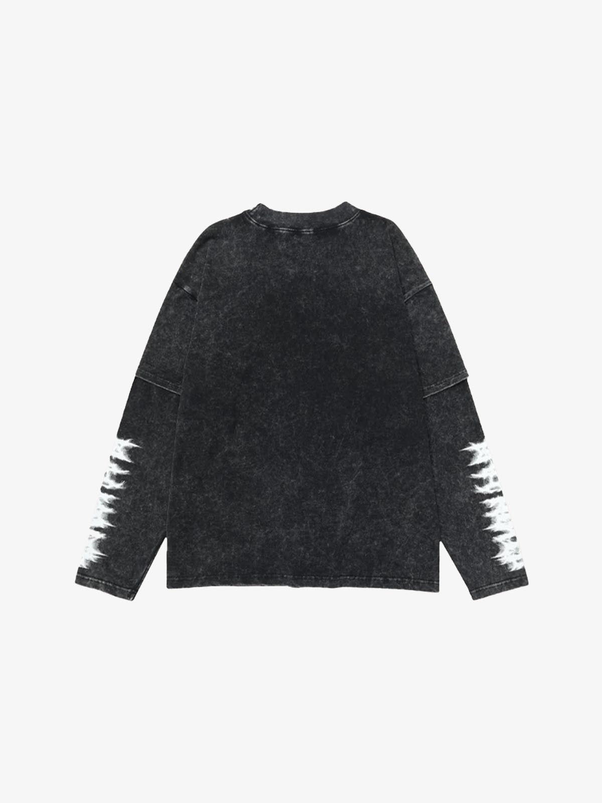 Coal Black Snowflake Long Sleeve Shirt , - Streetwear Shirt - Slick Street