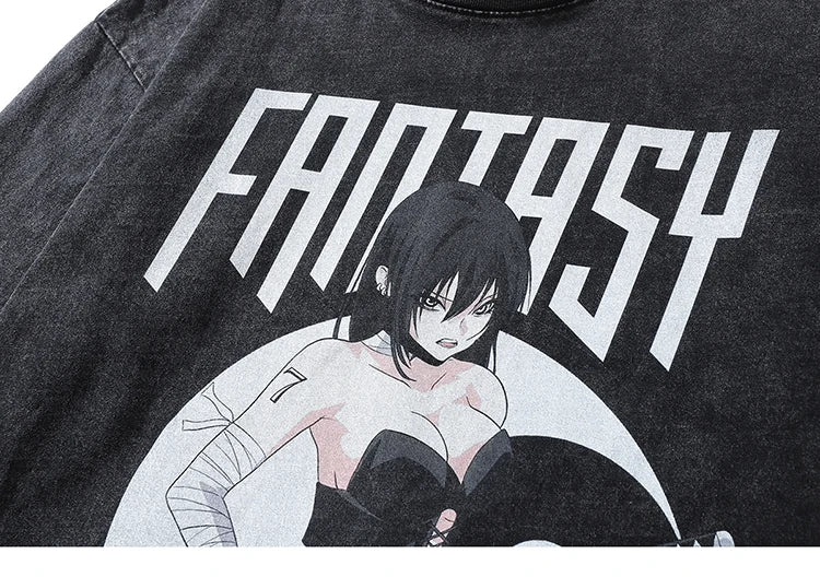FANTASY Japanese Anime Girl Graphic T-Shirt ,  - Streetwear T-Shirt - Slick Street