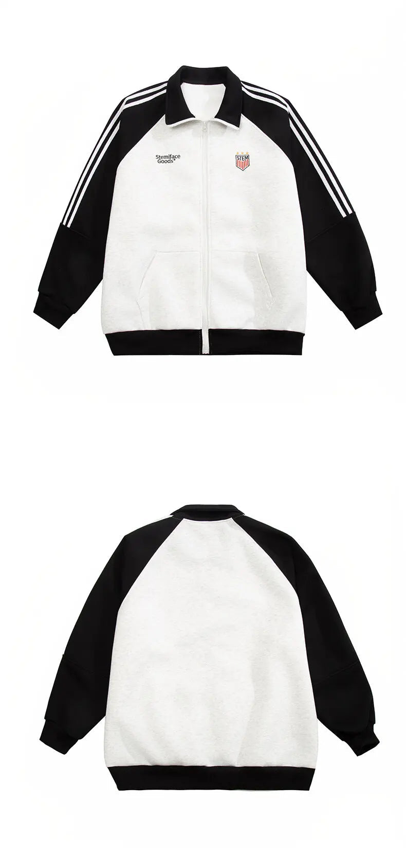 Color Block Striped Sports Jacket , - Streetwear Jacket - Slick Street