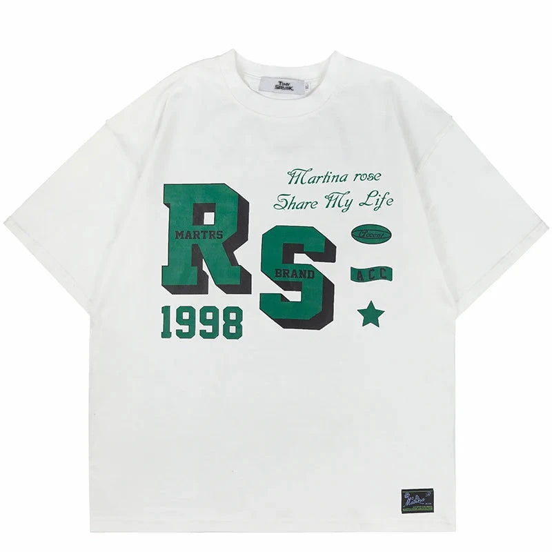 1998 Share My Life Loose T-Shirt White, XS - Streetwear T-Shirts - Slick Street