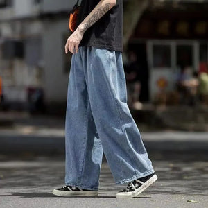 Straight Cut Baggy Jeans , - Streetwear Jeans - Slick Street