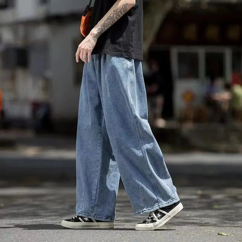 Straight Cut Baggy Jeans , - Streetwear Jeans - Slick Street
