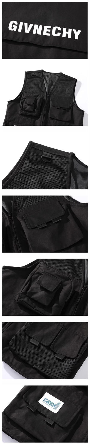 GIVNECHY Tactical Net Style Double T-Shirt , - Streetwear T-Shirts - Slick Street