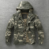 Hooded AR25 Denim Army Jacket Camouflage, XS - Streetwear Jacket - Slick Street