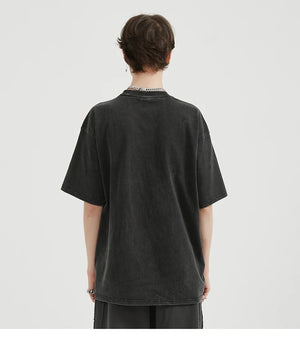 Blurry Red Face Graphic Loose T-Shirt ,  - Streetwear T-Shirt - Slick Street