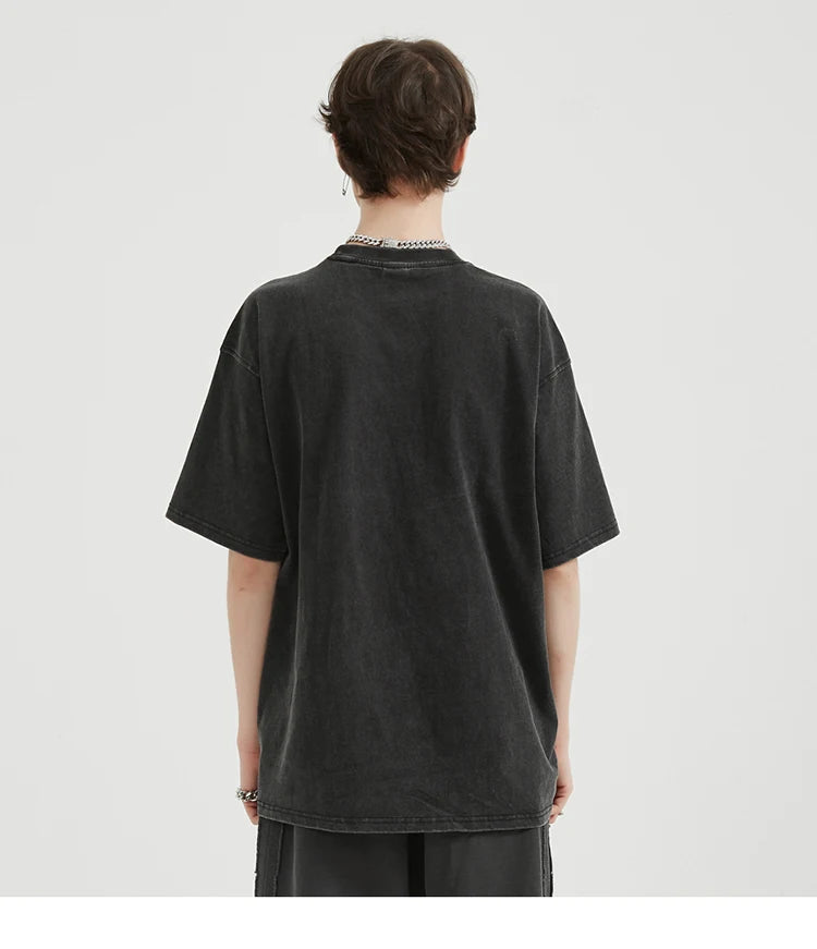 Blurry Red Face Graphic Loose T-Shirt ,  - Streetwear T-Shirt - Slick Street