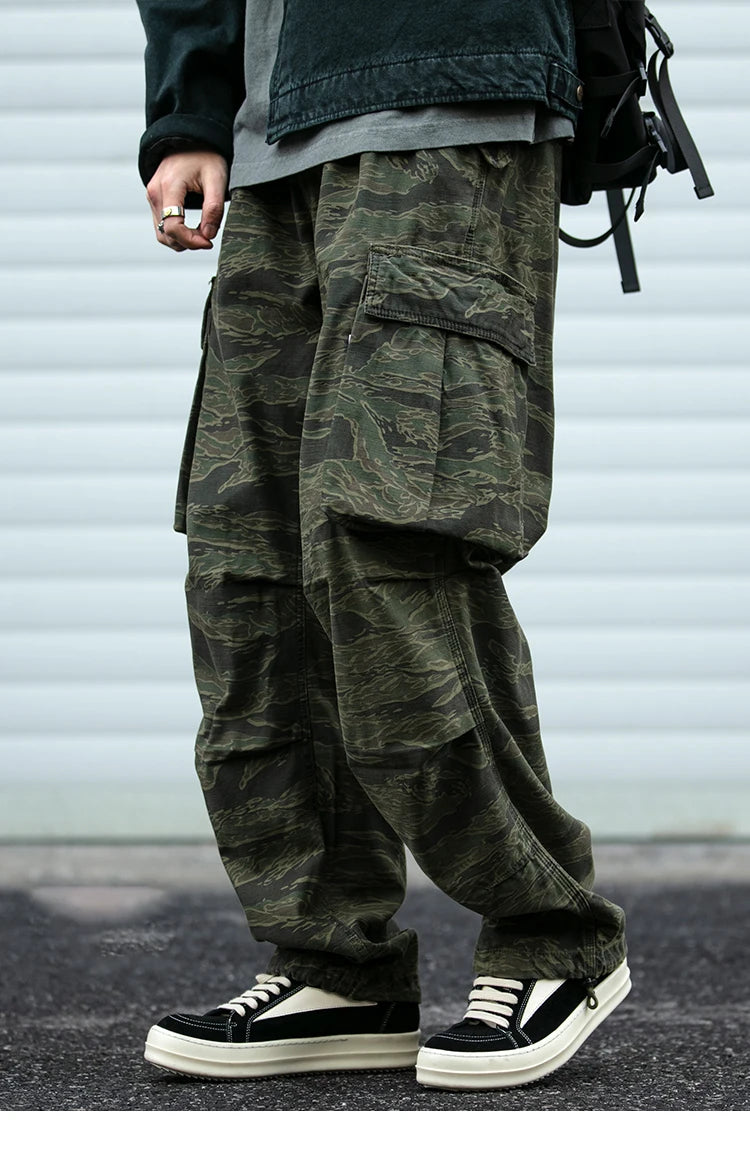 Camouflage Art Craft Cargo Pants , - Streetwear Pants - Slick Street