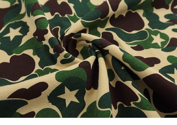 Snappy Crocodile Star Camouflage Design T-Shirt , - Streetwear T-Shirts - Slick Street