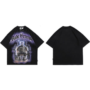 MADE EXTREME Electrify Polygraphy Loose T-Shirt Black, M - Streetwear T-Shirts - Slick Street