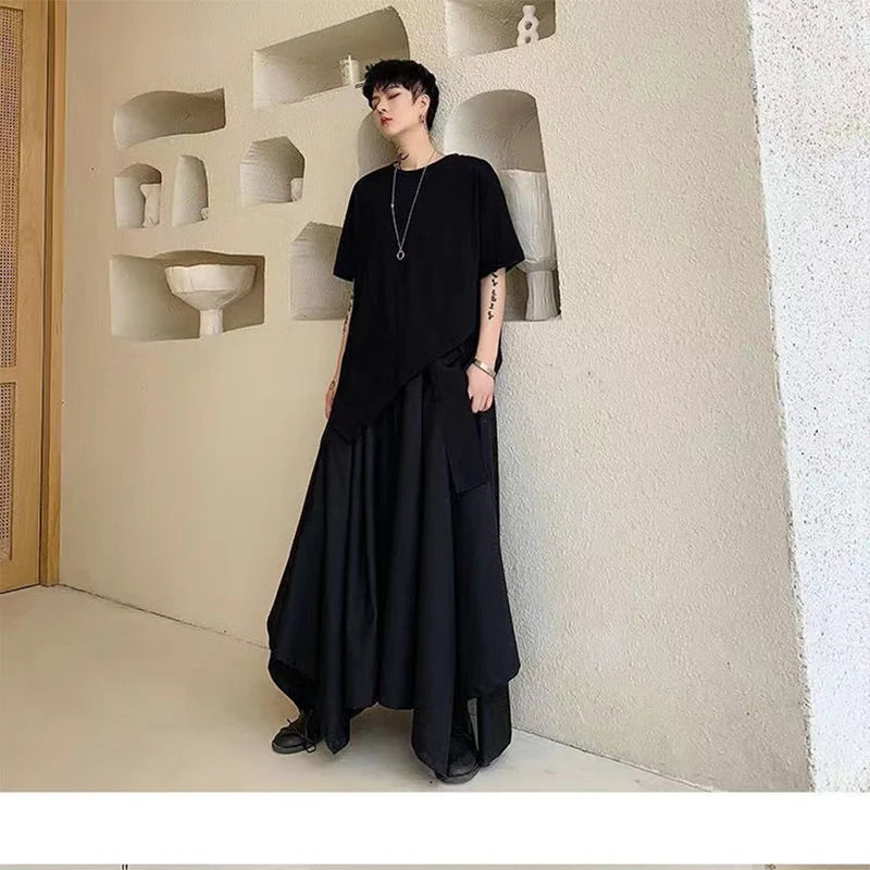 Kaju Long Bottom T-Shirt , - Streetwear T-Shirts - Slick Street