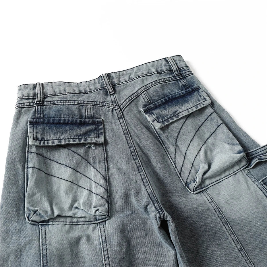 Denim Blue Ripped Baggy Pants – Slick Street