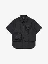 Multi Vest Pockets Two Pieces T-Shirt Black, M - Streetwear T-Shirts - Slick Street