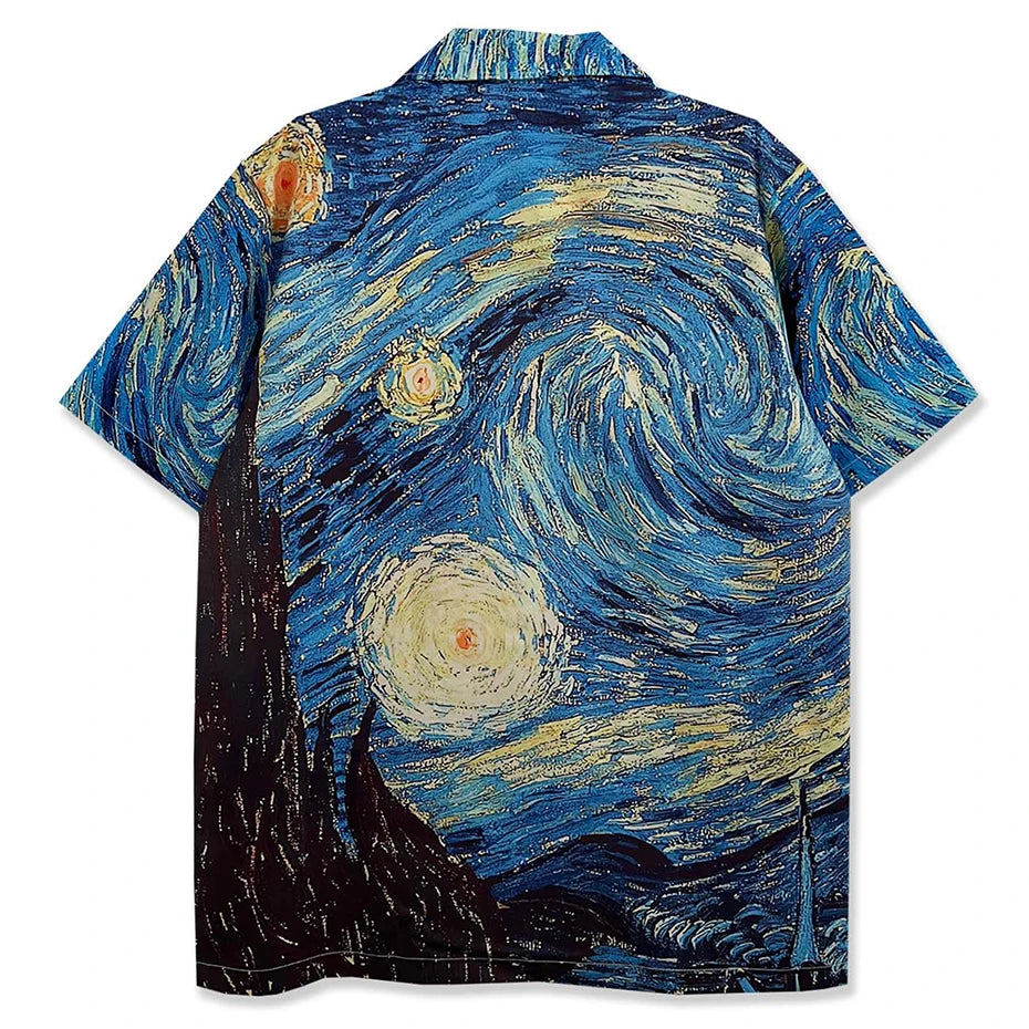 Vintage The Starry Night Graphic Shirt , - Streetwear Shirt - Slick Street