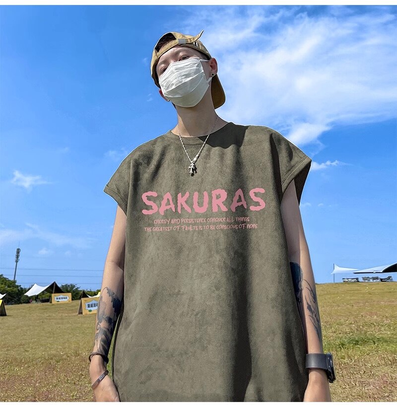 SAKURAS Colorful Scenery Painting T-Shirt , - Streetwear T-Shirts - Slick Street