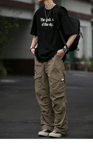 Waterproof Nylon Cargo Pants , - Streetwear Cargo Pants - Slick Street