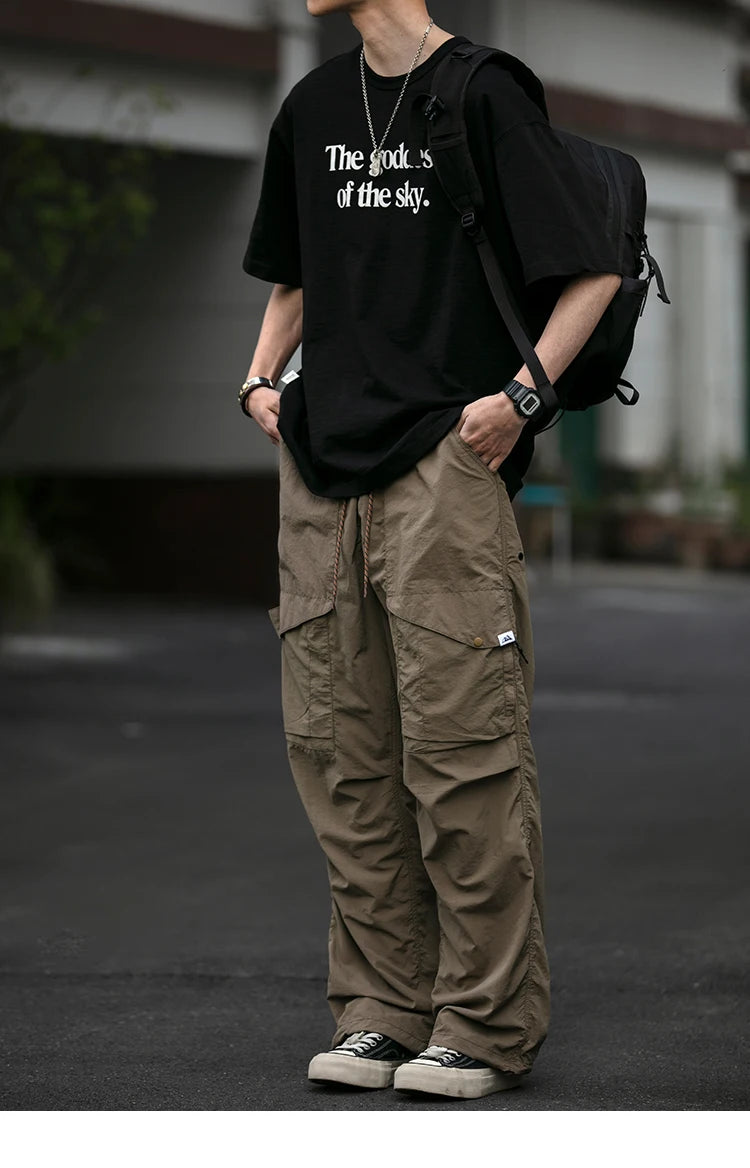 Waterproof Nylon Cargo Pants , - Streetwear Cargo Pants - Slick Street