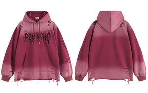 Distressed Tie-Dye Hoodie , - Streetwear Hoodie - Slick Street