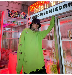 Distressed Gothic Sweatshirt , - Streetwear Sweatshirts - Slick Street