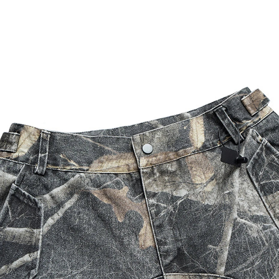 Hunting Camo Cargo Shorts , - Streetwear Shorts - Slick Street