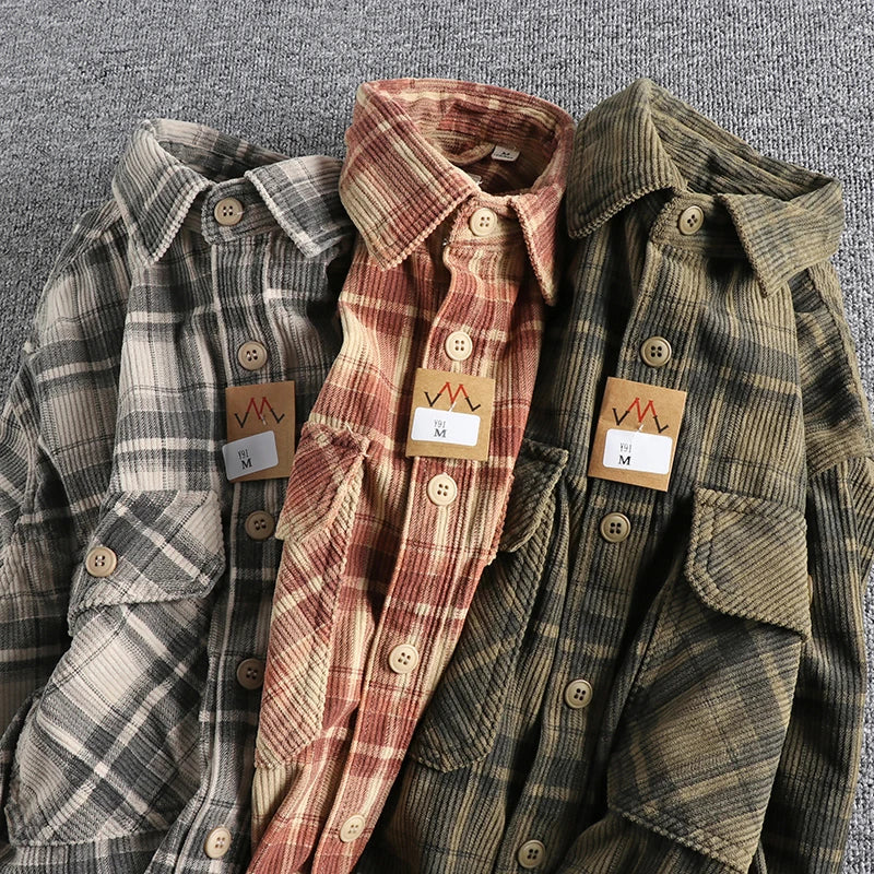 Plaid Chore Long Sleeve Shirt , - Streetwear Shirt - Slick Street
