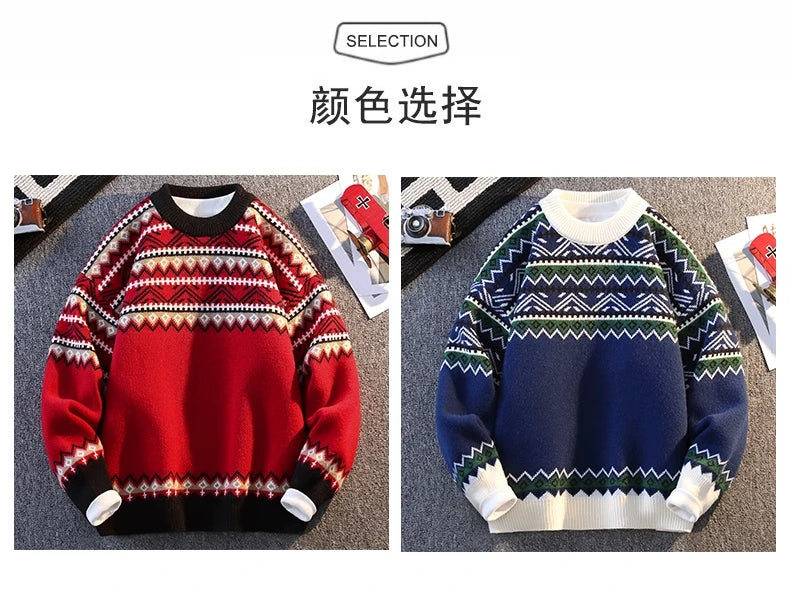 Native Art Knitwear O-Neck Sweater , - Streetwear Sweater - Slick Street