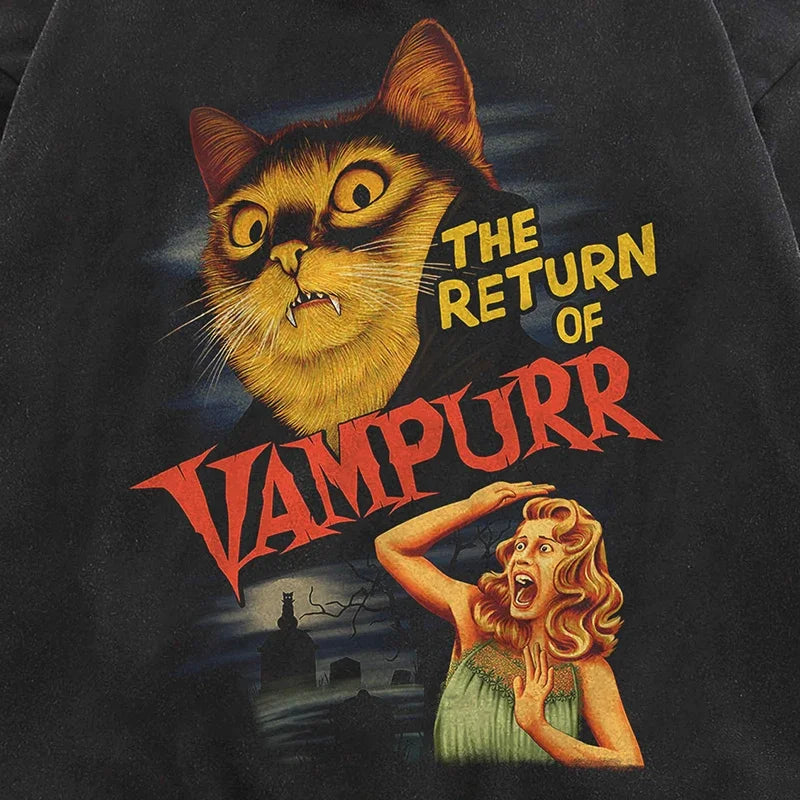 The Return Of Vampurr Scary Graphic Hoodie ,  - Streetwear Hoodie - Slick Street