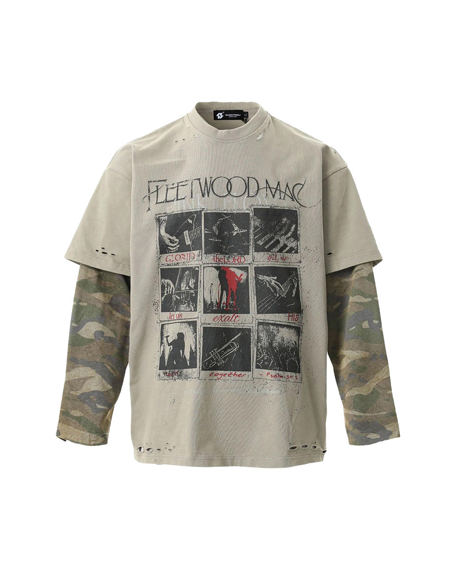 Fleetwood Mac Camo Long Sleeve T-Shirt