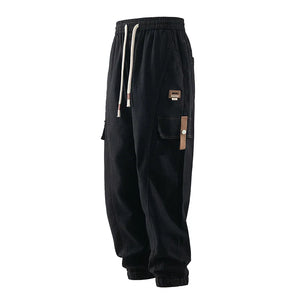 Elastic Cropped Pockets Safari Style Pants ,  - Streetwear Pants - Slick Street