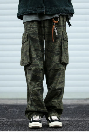 Camouflage Art Craft Cargo Pants , - Streetwear Pants - Slick Street