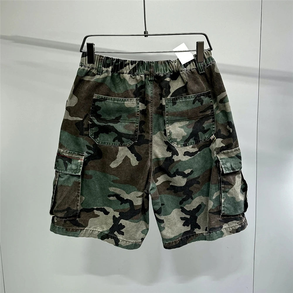 Tactical Camouflage Knee Length Shorts , - Streetwear Shorts - Slick Street