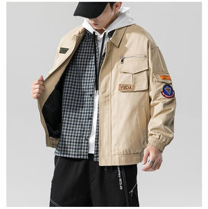 Double Welt Pocket Zipper Style Jacket ,  - Streetwear Jacket - Slick Street