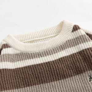 Stripe Embroidery Crochet Sweater ,  - Streetwear Sweater - Slick Street