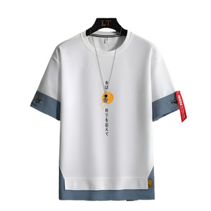 Fake Two Piece Short Sleeves T-Shirt , - Streetwear T-Shirts - Slick Street