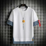 Fake Two Piece Short Sleeves T-Shirt White, XS - Streetwear T-Shirts - Slick Street