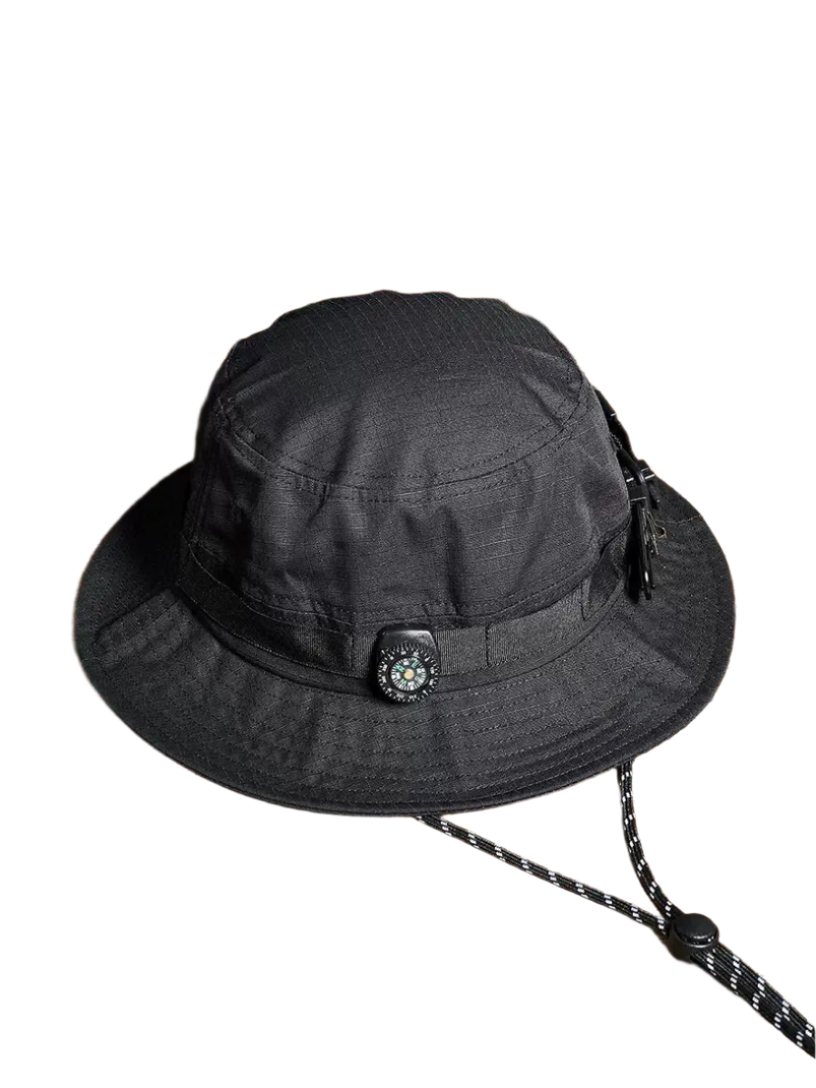 Coal Black Bucket Camping Hat , - Streetwear Hats - Slick Street