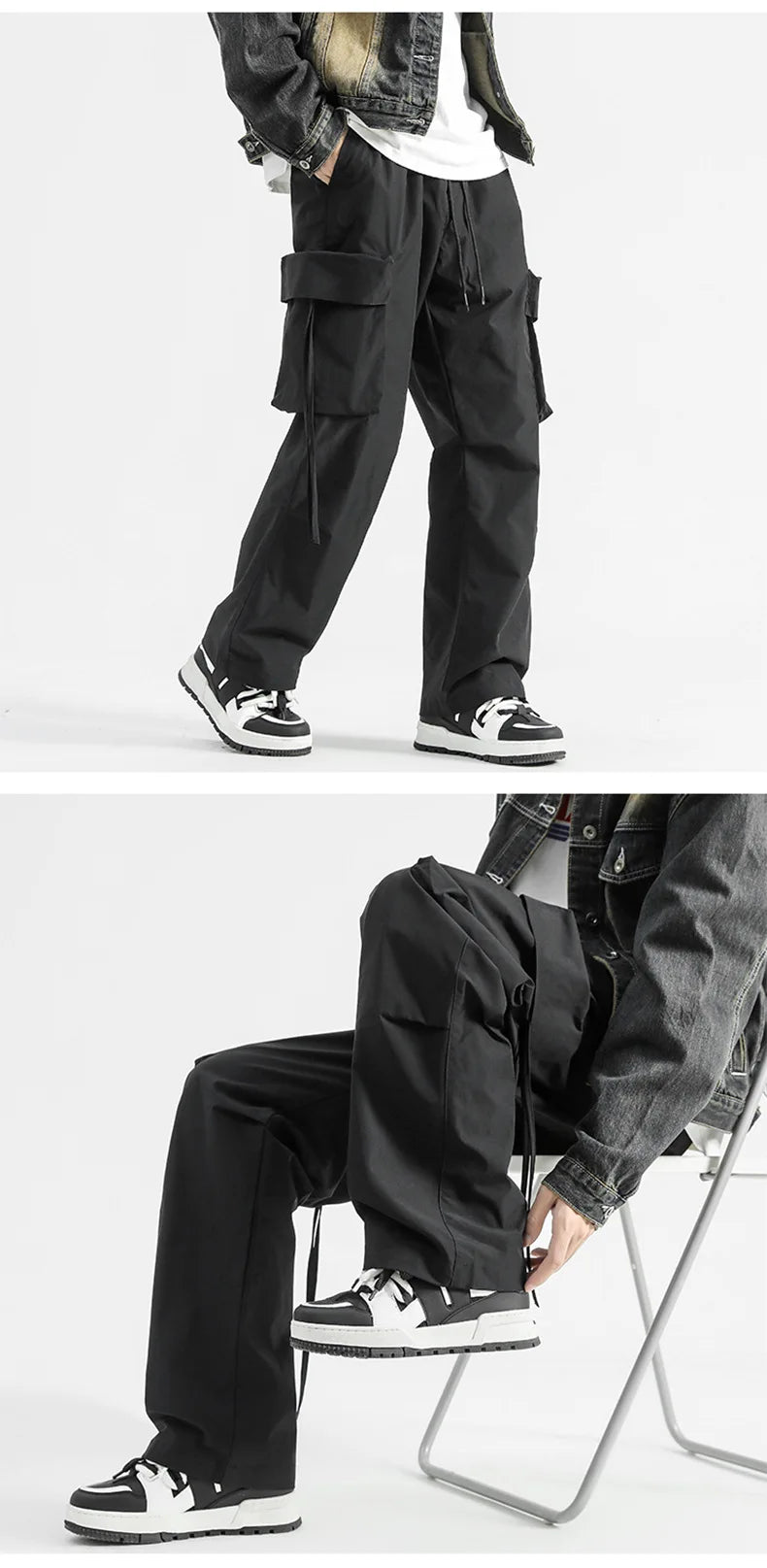 Y2K Streetwear Harem Straight Leg Pants ,  - Streetwear Pants - Slick Street