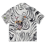 Wild Beast Tiger Shirt White, S - Streetwear Shirt - Slick Street