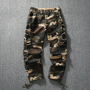 CA26 Tactical Camo Cargo Pants Camo Khaki, 29 - Streetwear Pants - Slick Street