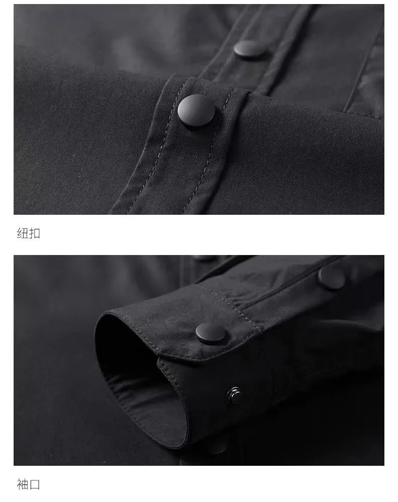 Coal Black Buckles Up Chest Pockets T-Shirt , - Streetwear T-Shirts - Slick Street