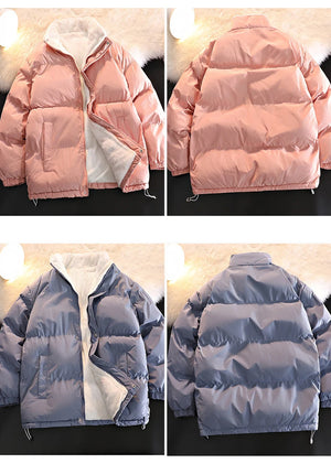 Self Color Zipper Padded Jacket ,  - Streetwear Jacket - Slick Street