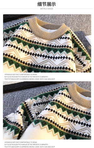 Native Art Knitwear O-Neck Sweater , - Streetwear Sweater - Slick Street