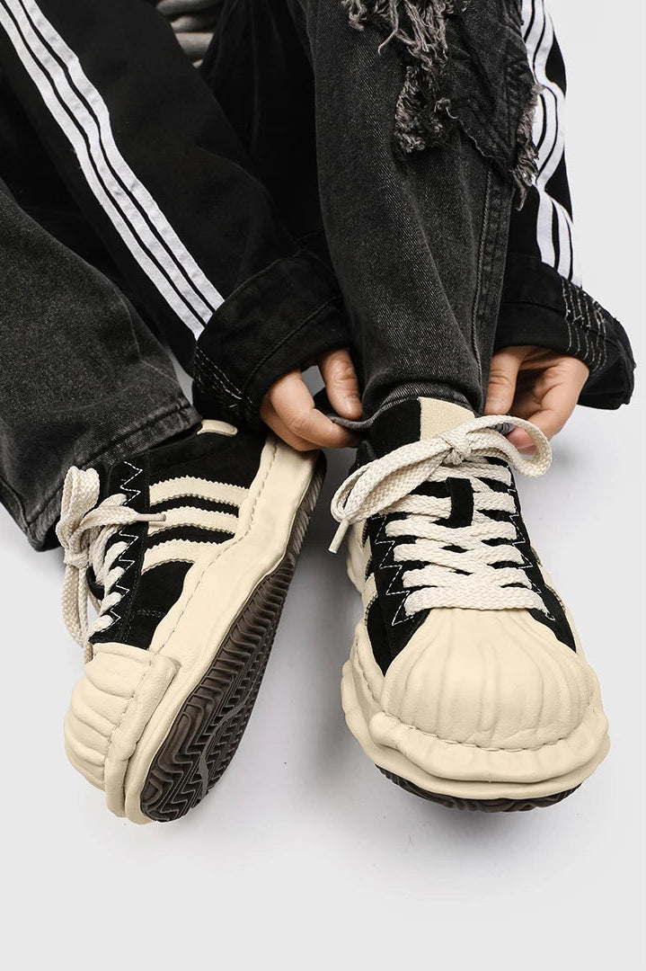 SP1 Striped Board Sneakers , - Streetwear Shoes - Slick Street