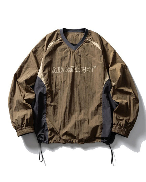 AIMATARGET Color Block Long Sleeve Over Jacket , - Streetwear Jacket - Slick Street